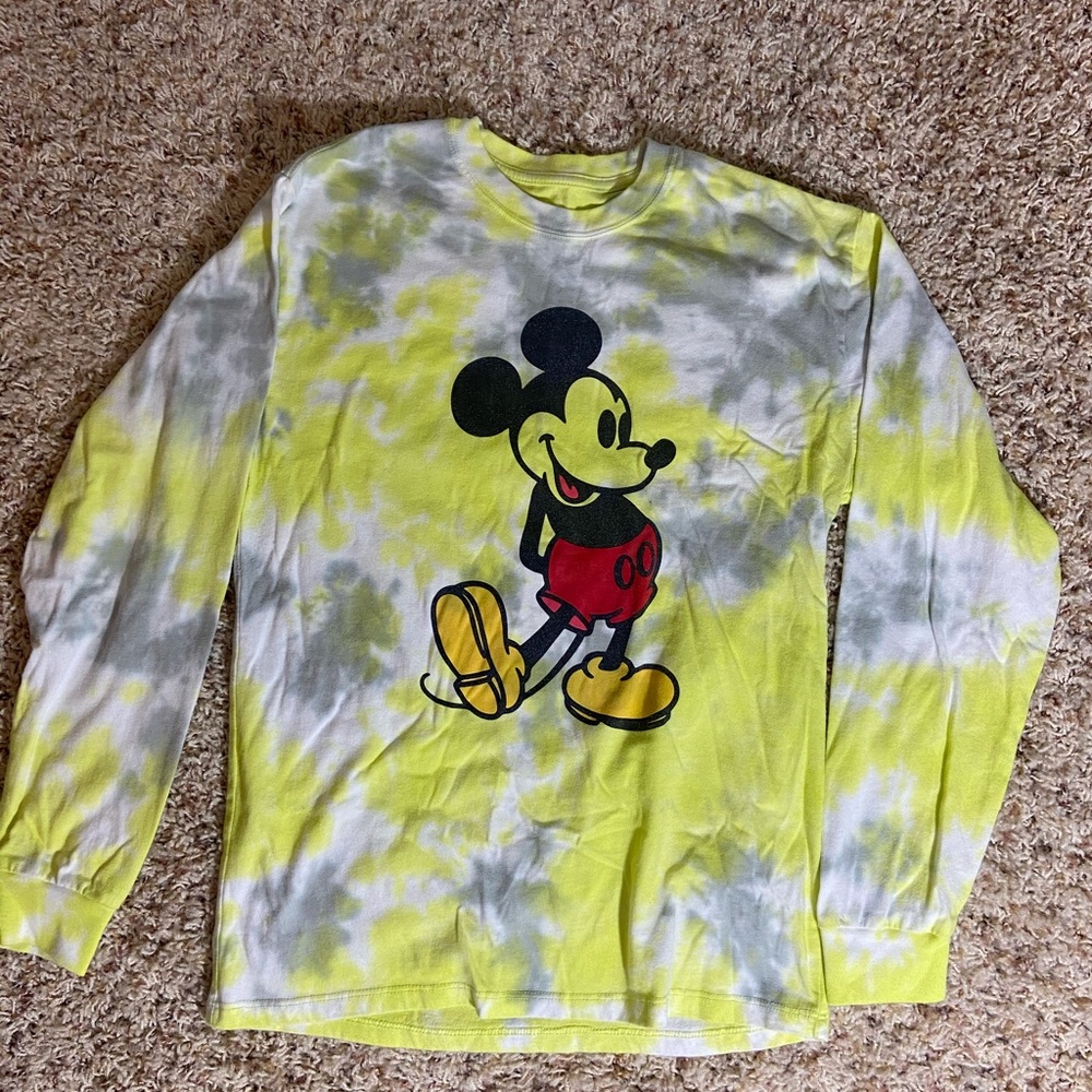 Mickey Mouse Long sleeve tye dye tee